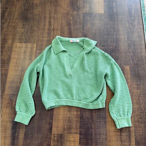 Free People Carter Green Knit Set Size M - Picture 4 of 12